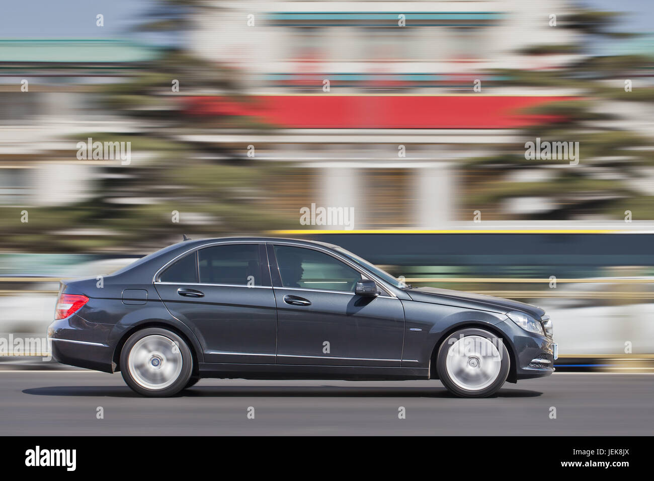 BEIJING-MARCH 30, 2016. Mercedes-Benz C-Class. Luxury-car makers can count on China’s growing wealth. Stock Photo