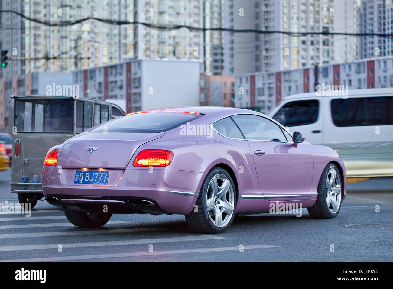 BEIJING-NOV. 28. Bentley Continental GT V8. Bentley sales in China fell 17 percent the first nine months of 2013. Stock Photo