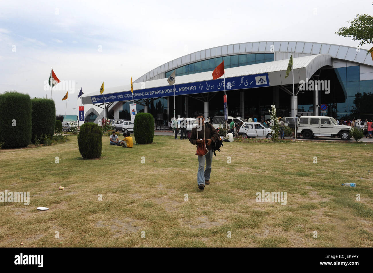Srinagar international airport, jammu and Kashmir, india, asia Stock