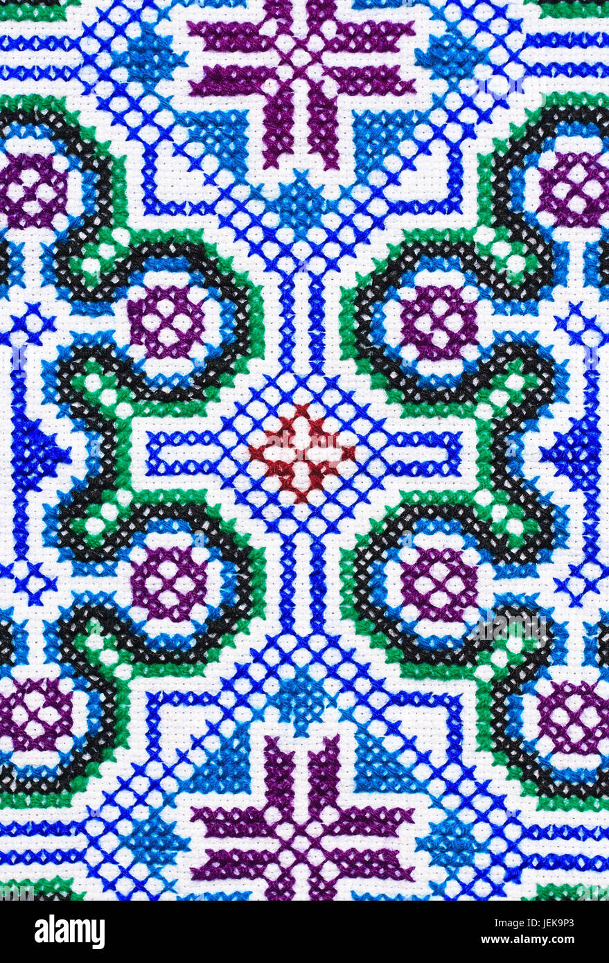 Chinese embroidery pattern, Yunnan Province, China Stock Photo