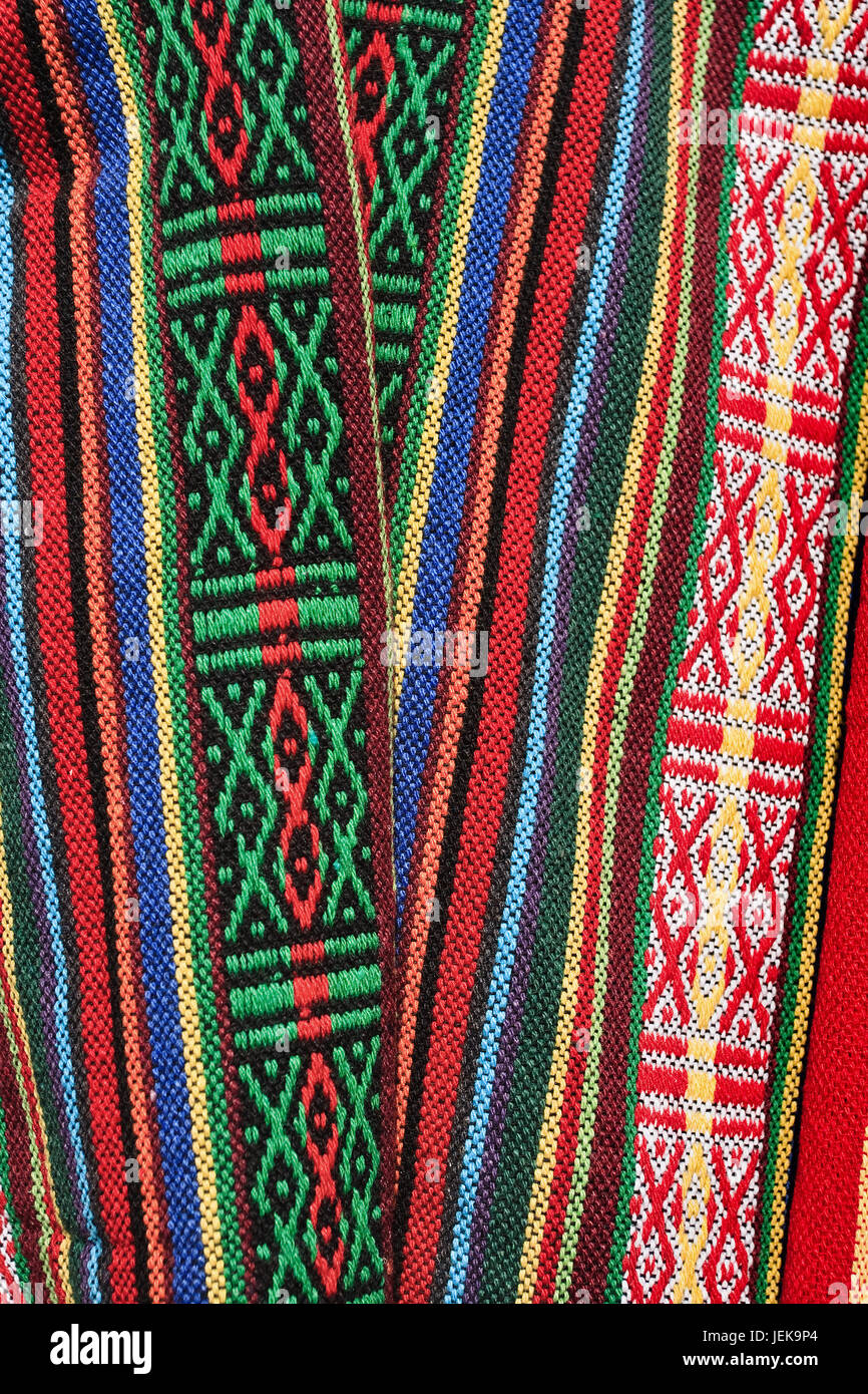 Colorful Chinese embroidery patterns, Yunnan Province, China Stock Photo