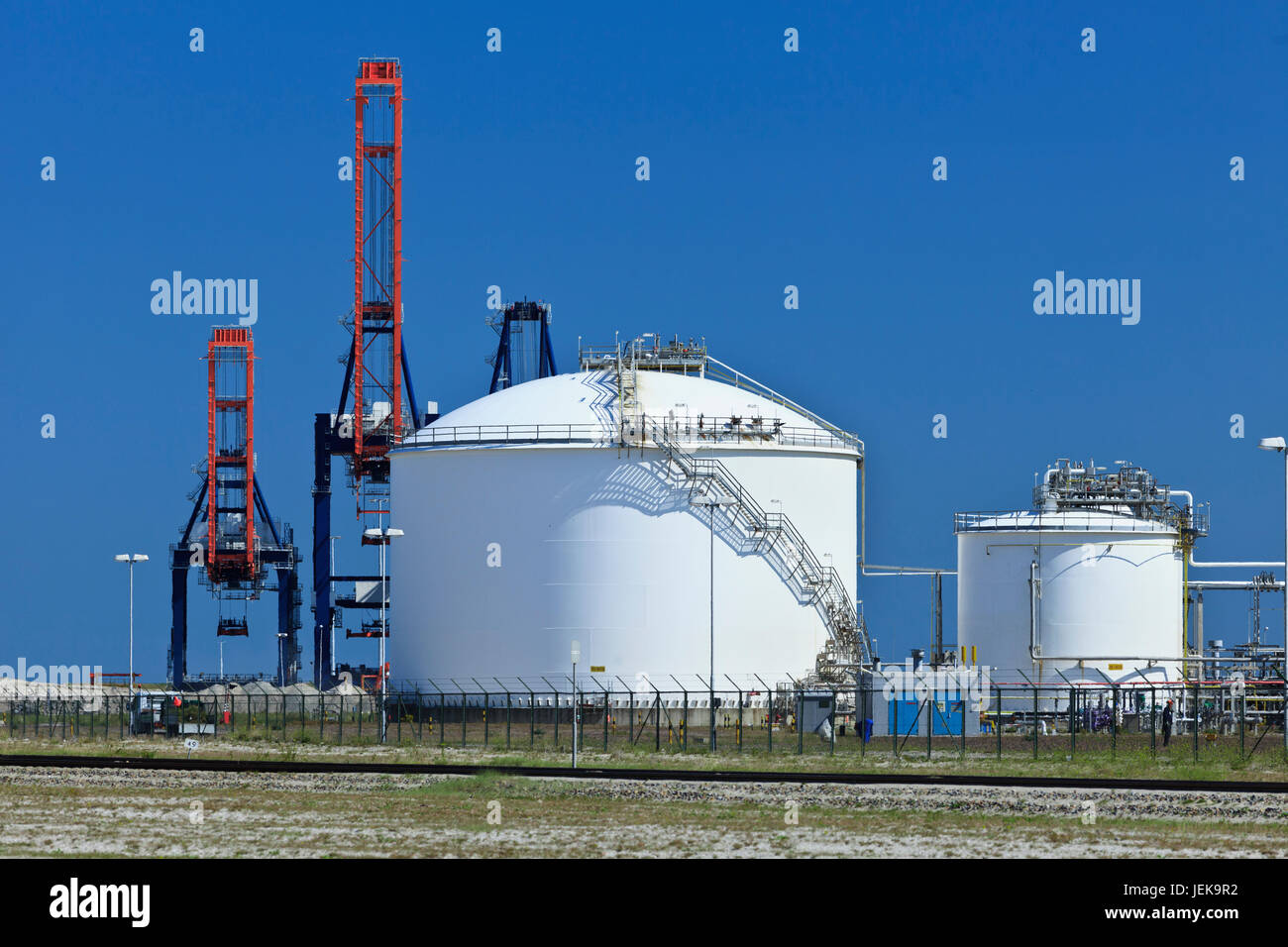 Storage tanks of factory for raw materials for synthetic foam and