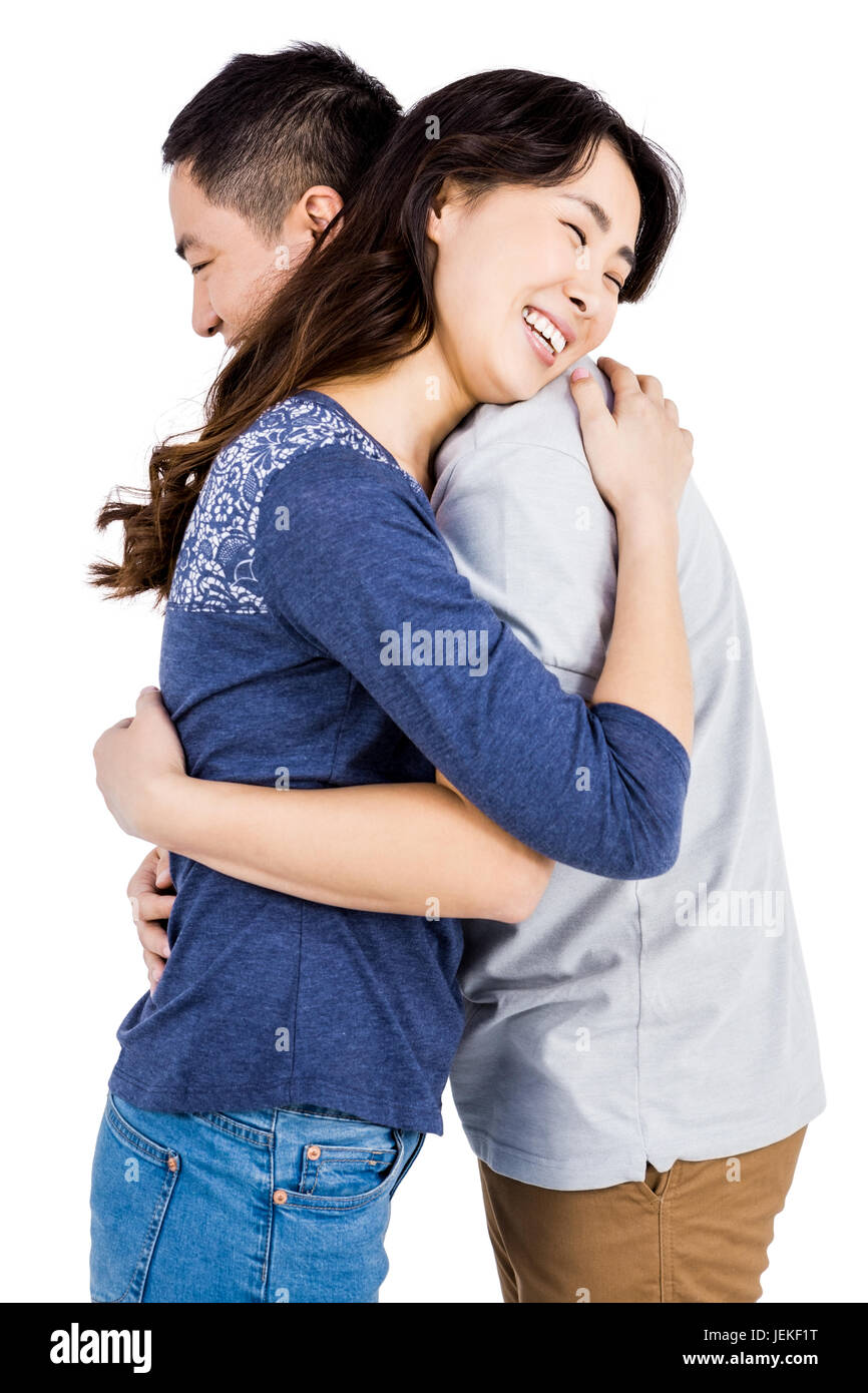 Man Long Hair Woman Short Hair Cut Out Stock Images Pictures