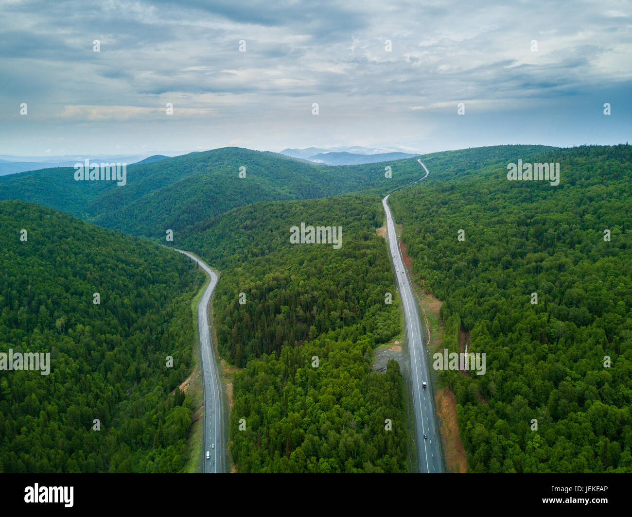 Aerial view of the Russian landscape in summer Stock Photo - Alamy