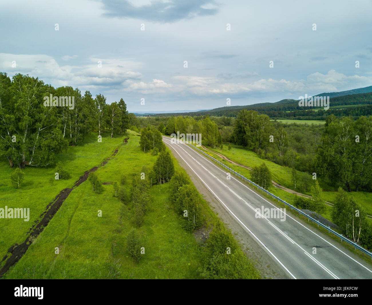Aerial view of the Russian landscape in summer Stock Photo - Alamy
