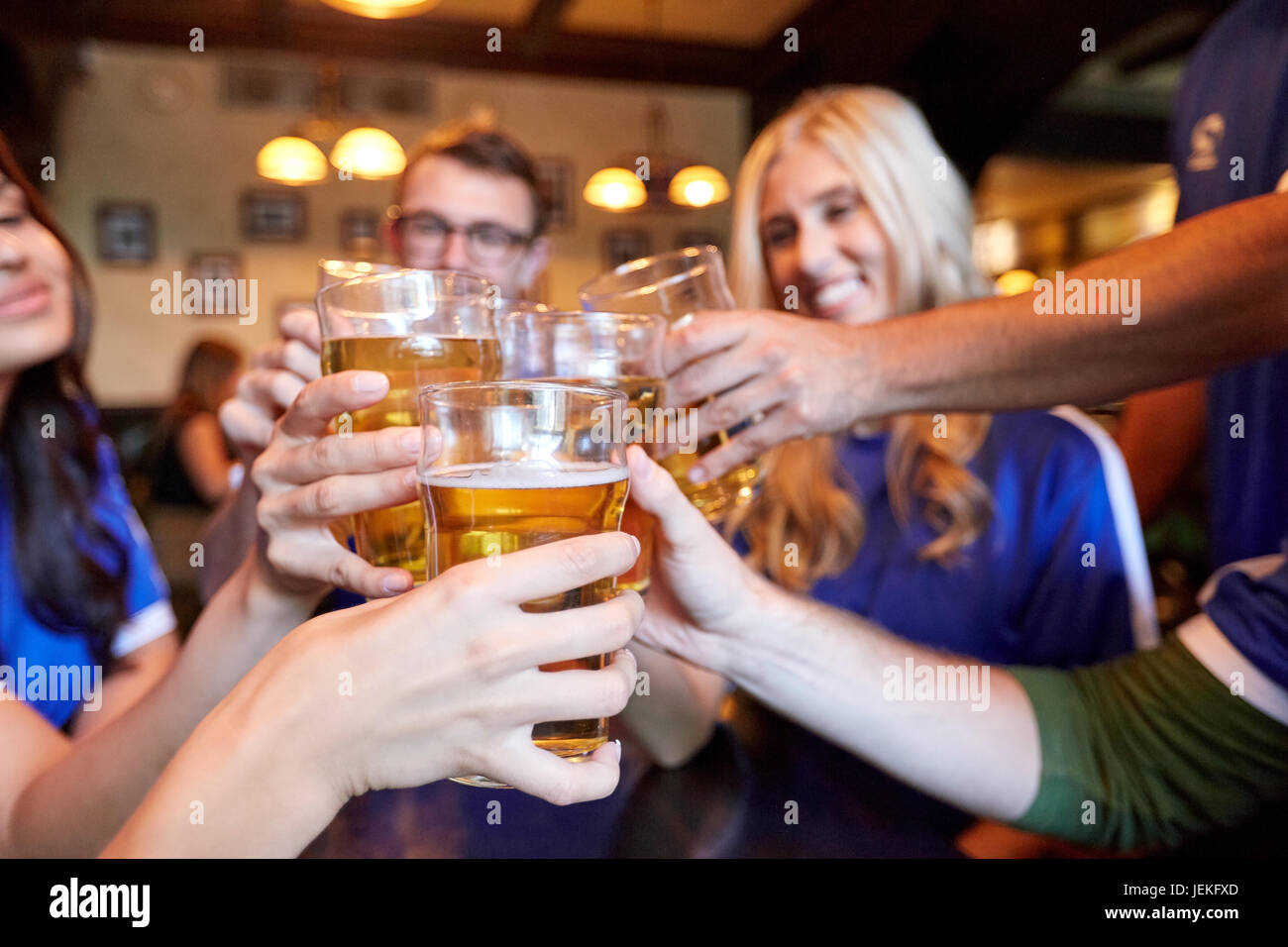 Football fans with beer hires stock photography and images Alamy