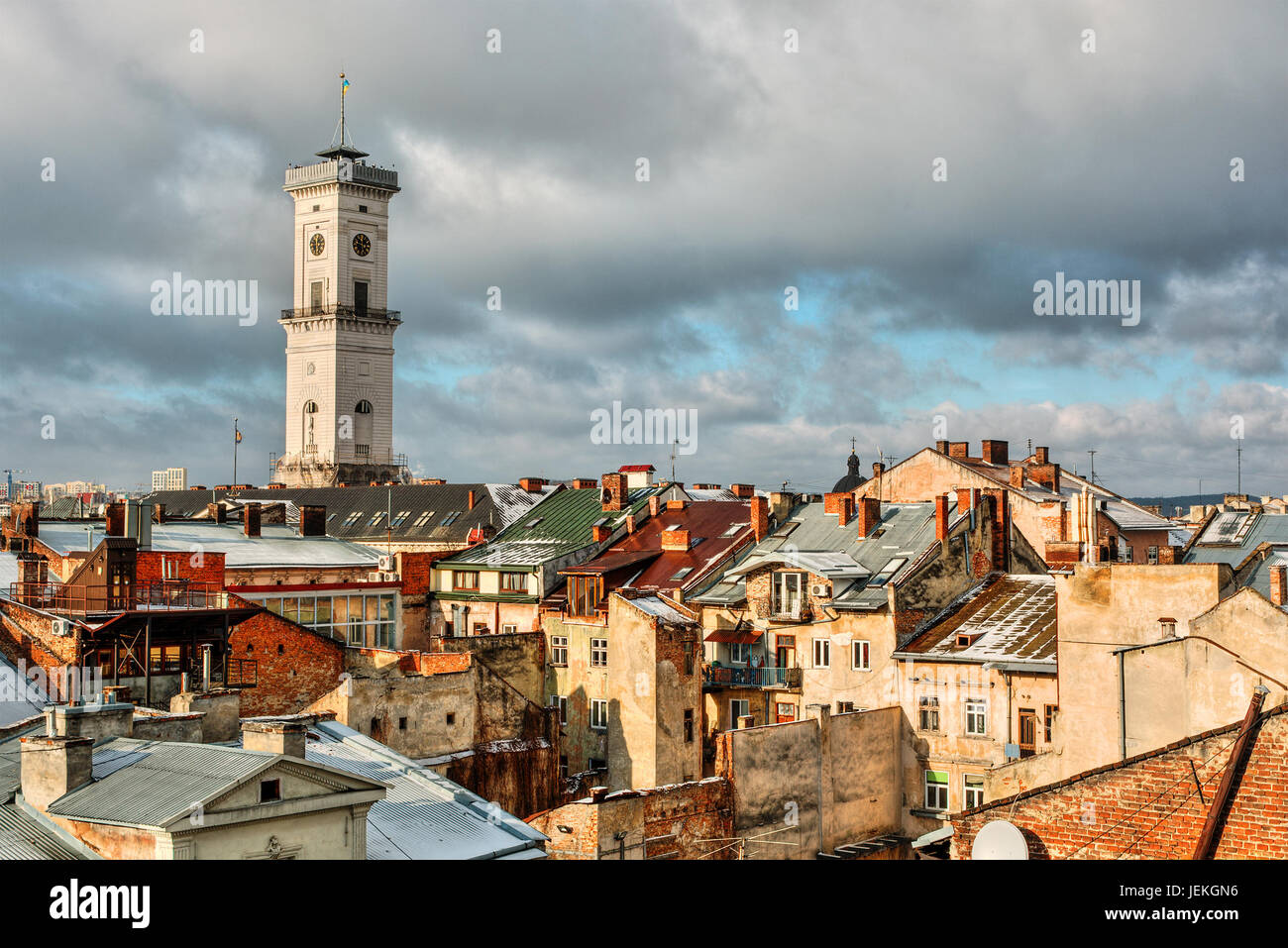 City skyline, Lviv, Ukraine Stock Photo