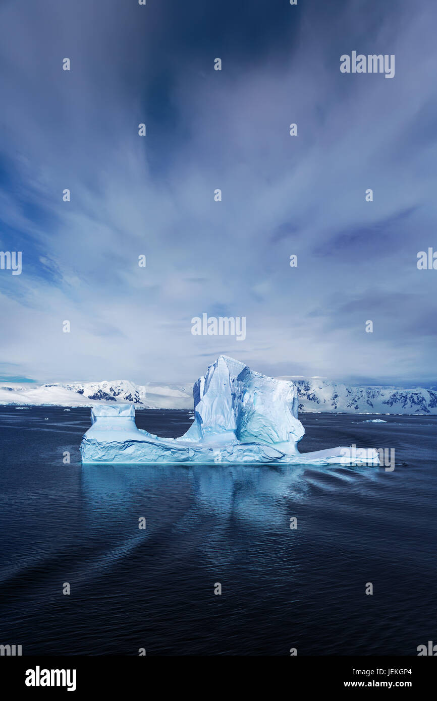Icebergs, Deception Bay, Antarctica Stock Photo