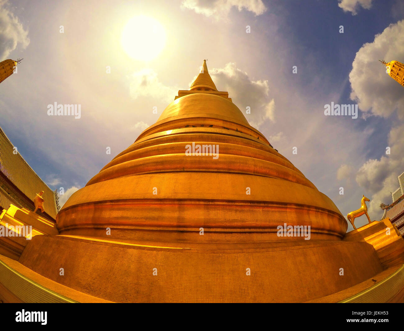 Golden dome of a temple, Phra Nakhon District, Thailand Stock Photo