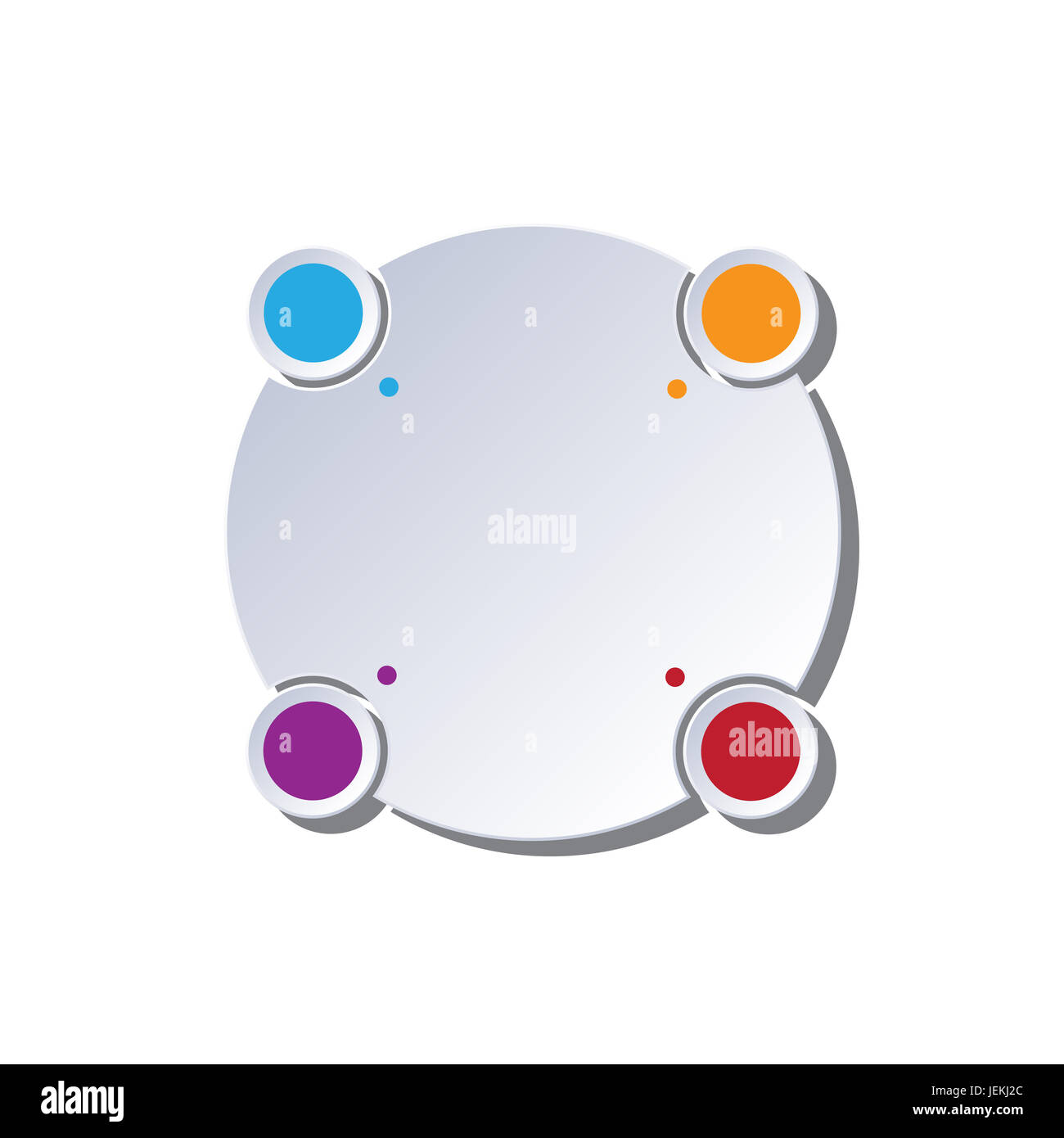 Template circle Infographic for 4 positions on white background Stock ...