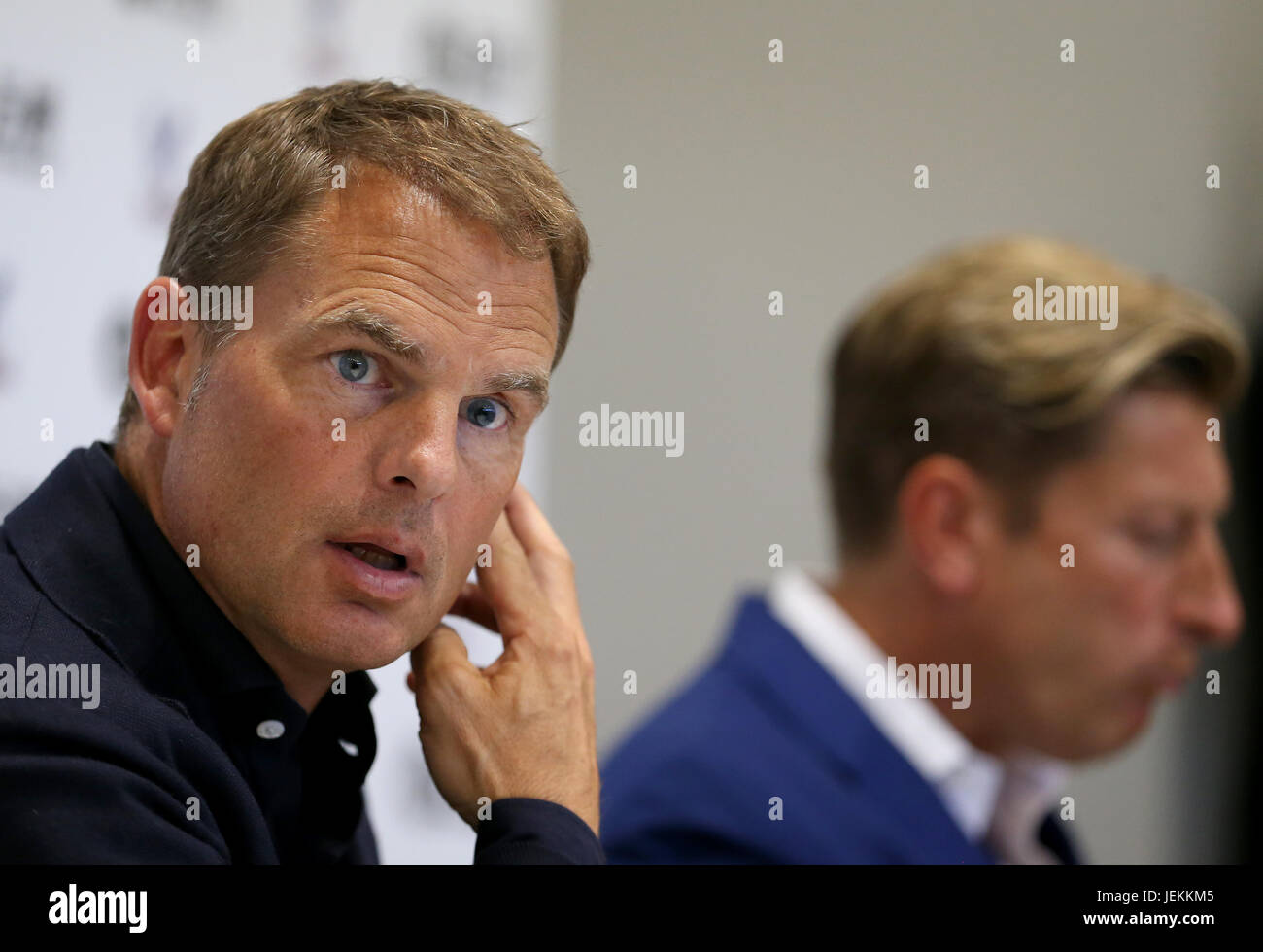 New Crystal Palace Manager Frank De Boer during the press conference at Beckenham Training Ground, Kent. Stock Photo