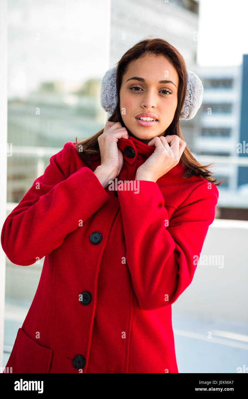 Portrait of women wearing coat Stock Photo
