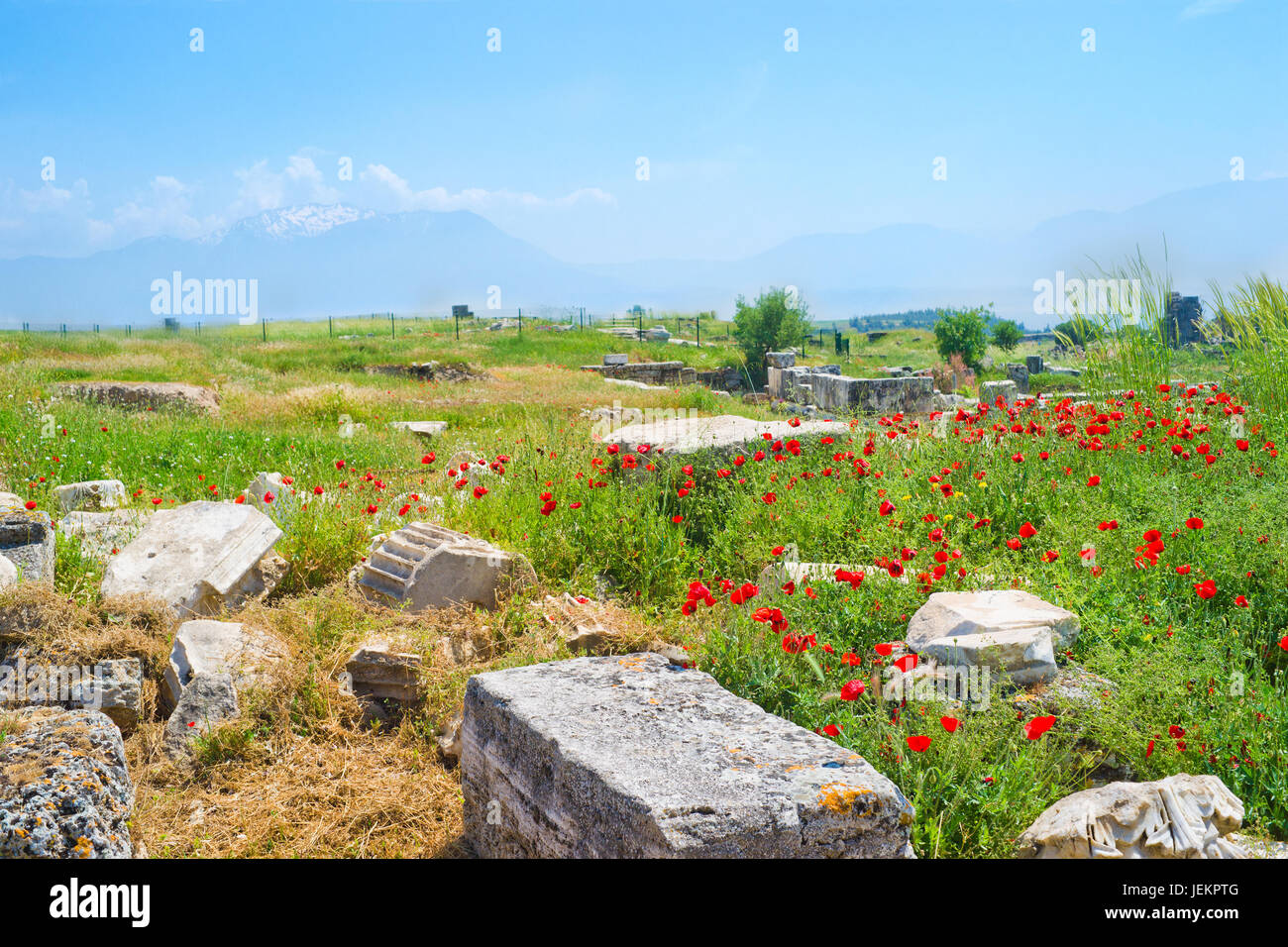 Hierapolis ancient city ruins Stock Photo