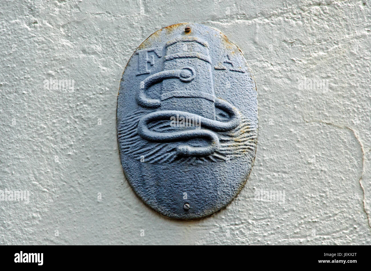Antique Fire Insurance marks on historic buildings in Charleston, South
