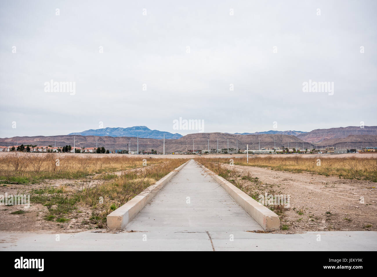 Flamingo Detention Basin Stock Photo