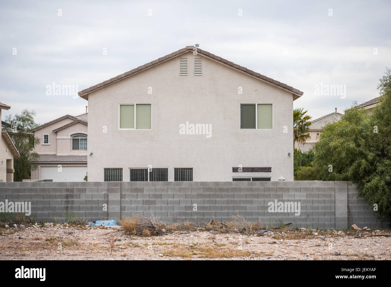 Housing subdivision in western Las Vegas Stock Photo