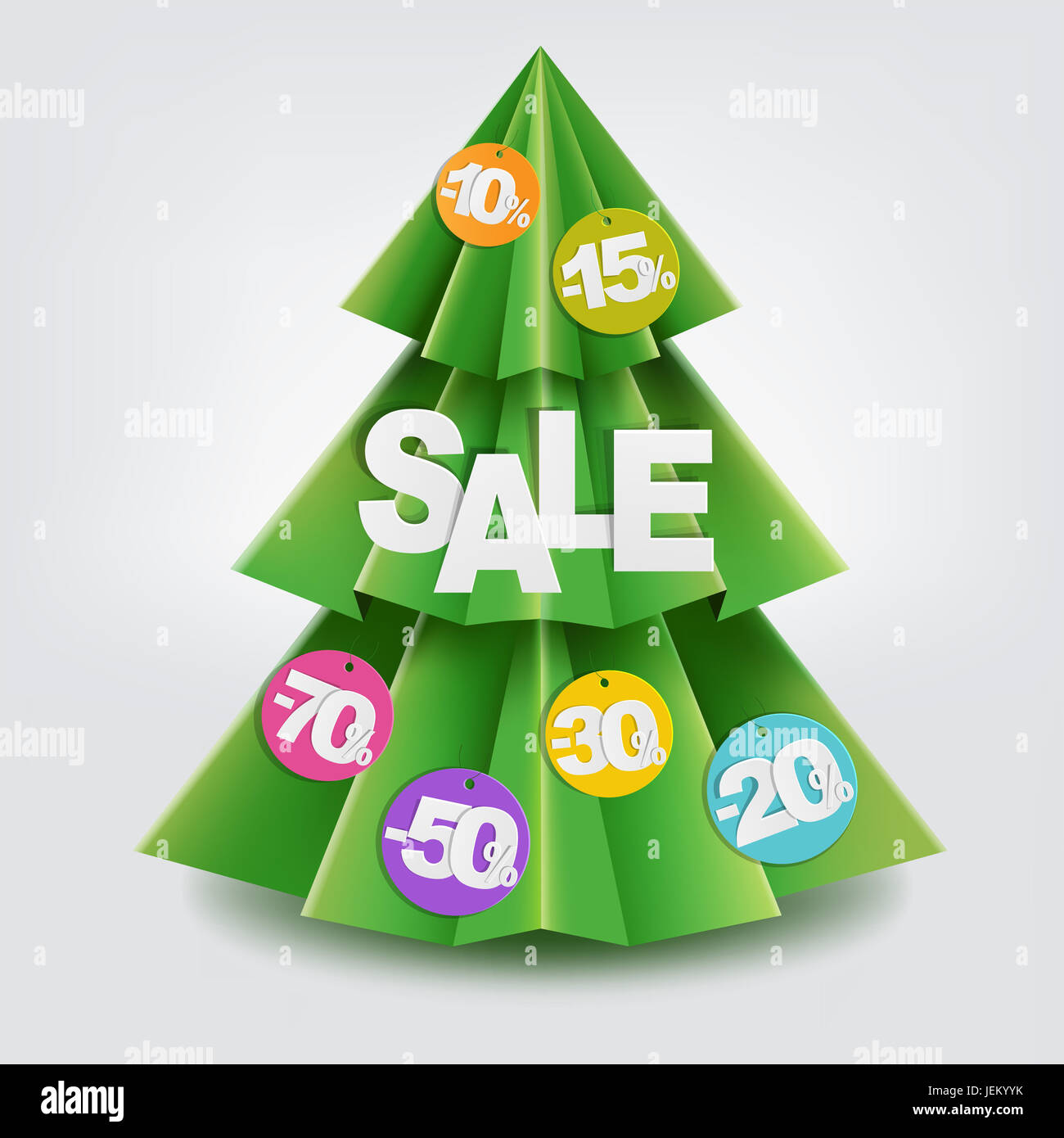 Sale Christmas Paper Tree Stock Photo Alamy