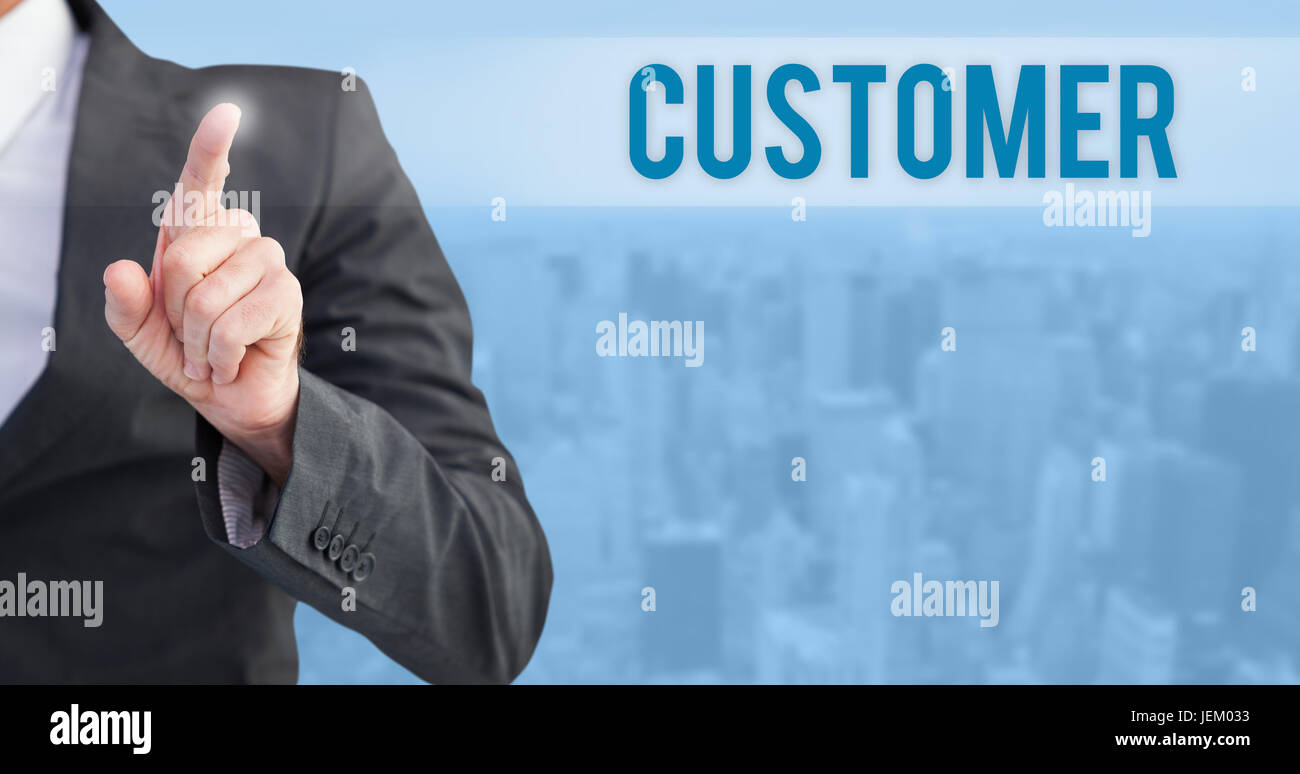 Customer against new york Stock Photo Alamy