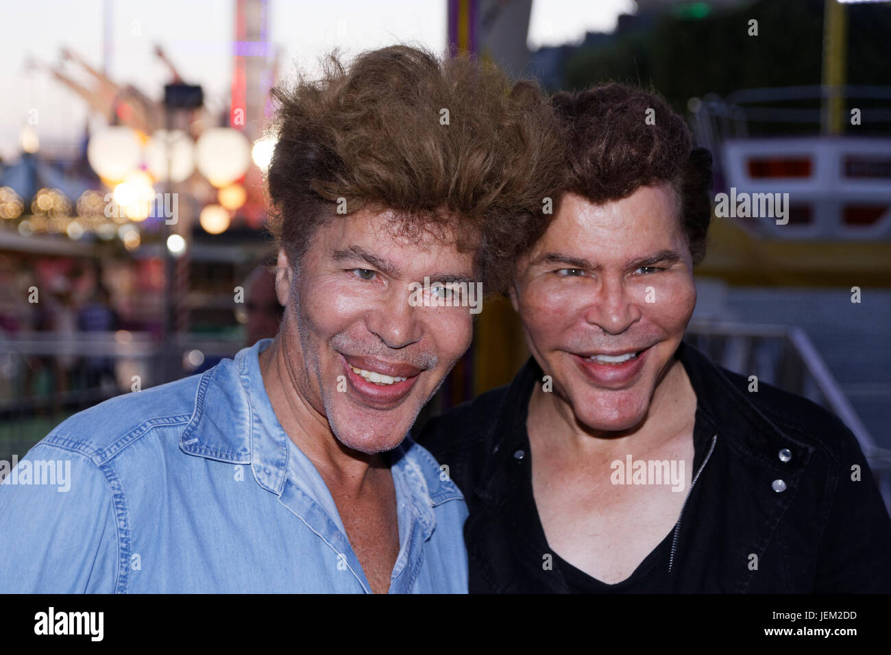 Paris, France. 23th June, 2017. Igor and Grichka Bogdanoff attend 2017 Fête des Tuileries, on June 23, 2017 in Paris, France. Credit: Bernard Menigaul Stock Photo