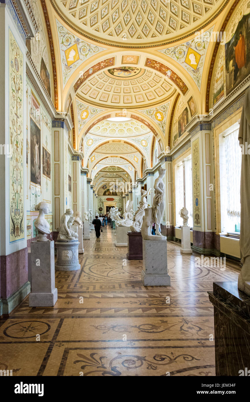 ST. PETERSBURG, RUSSIA JULY 12, 2016 Interior gallery of ancient art