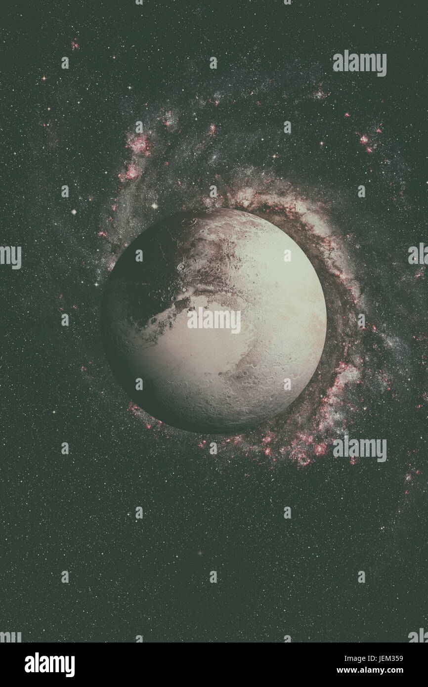 Solar System - Pluto. It is a dwarf planet in the Kuiper belt, a ring ...