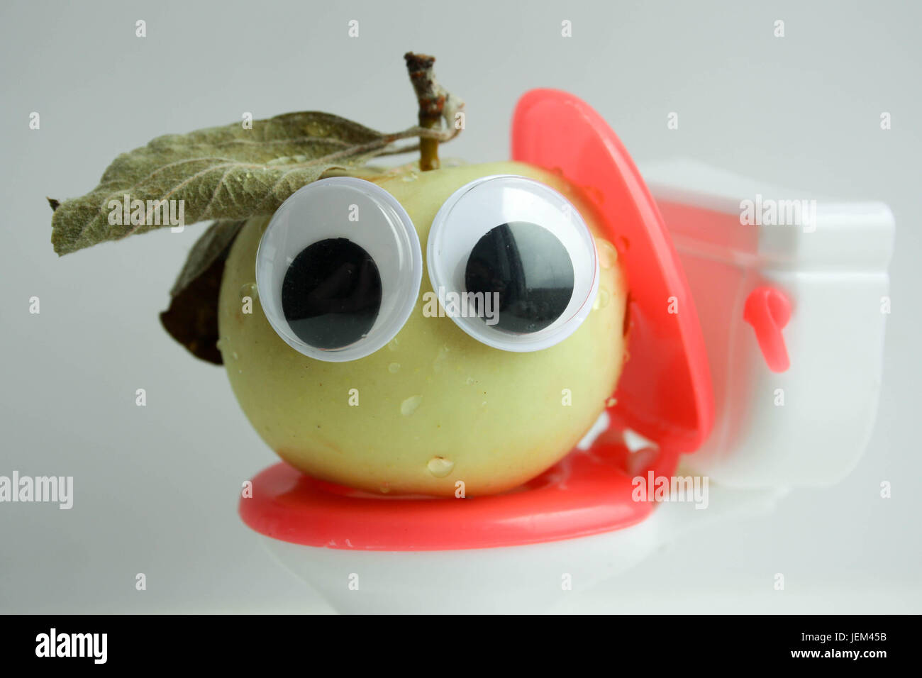 A natural laxative for children. Natural. An apple with eyes on the