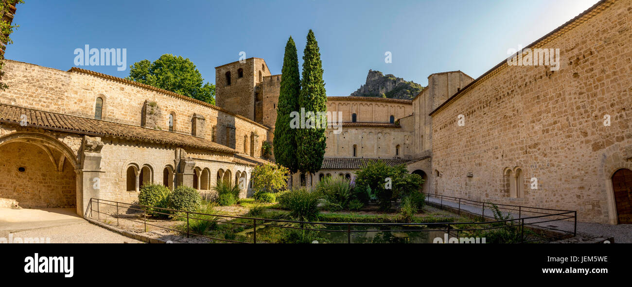 Cloister of the Abbey of Gellone. Herault. Saint Guilhem le Desert