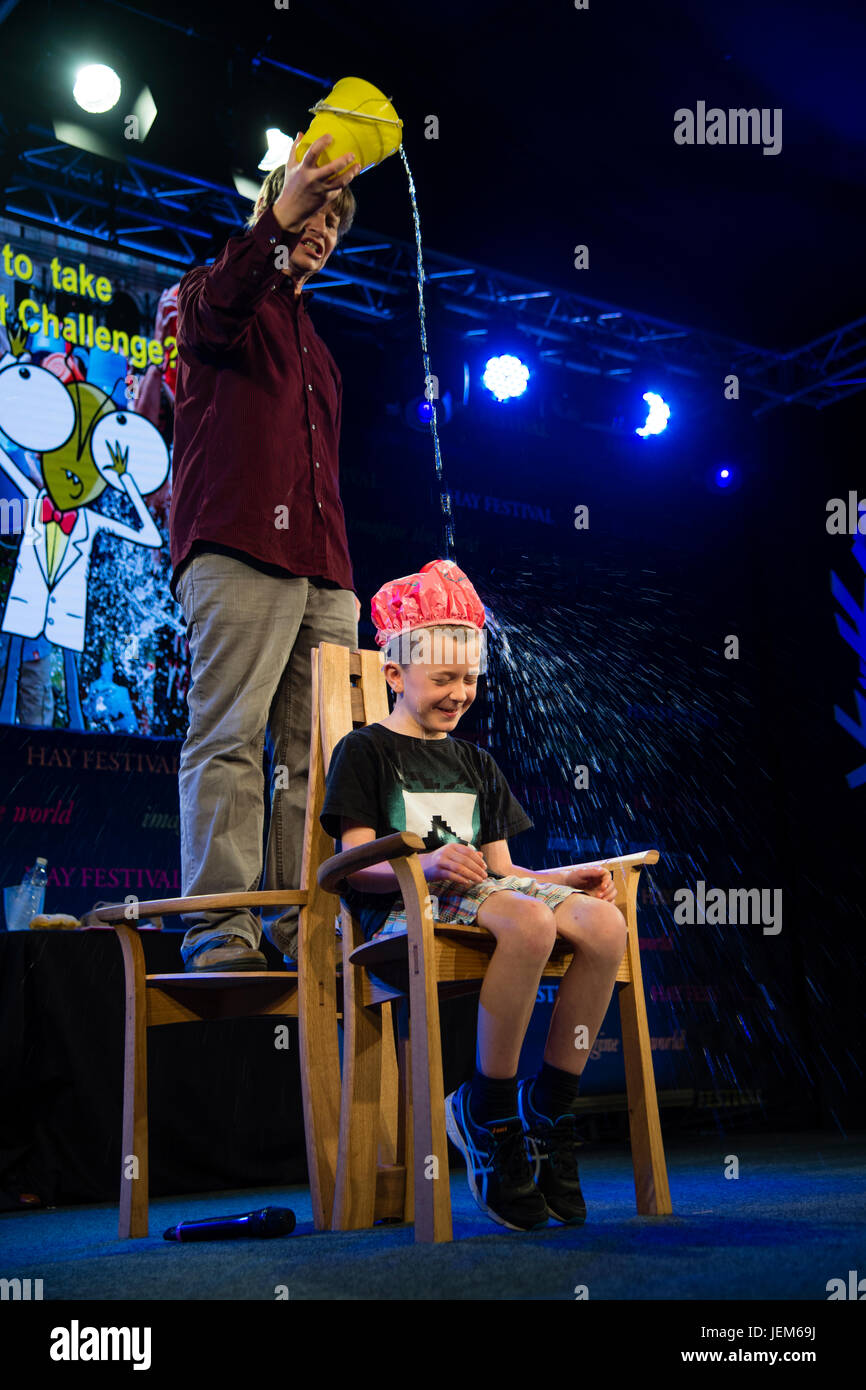 Nic Arnold, author of the Horrible Science series of boks for children, appearing  at the 2017 Hay Festival of Literature and the Arts, Hay on Wye, Wales UK Stock Photo