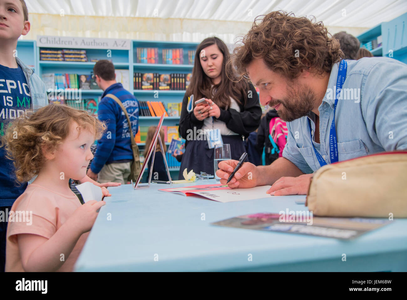 Ed Vere , British writer and illustrator of children's books, appearing at the 2017 Hay Festival of Literature and the Arts, Hay on Wye, Wales UK Stock Photo