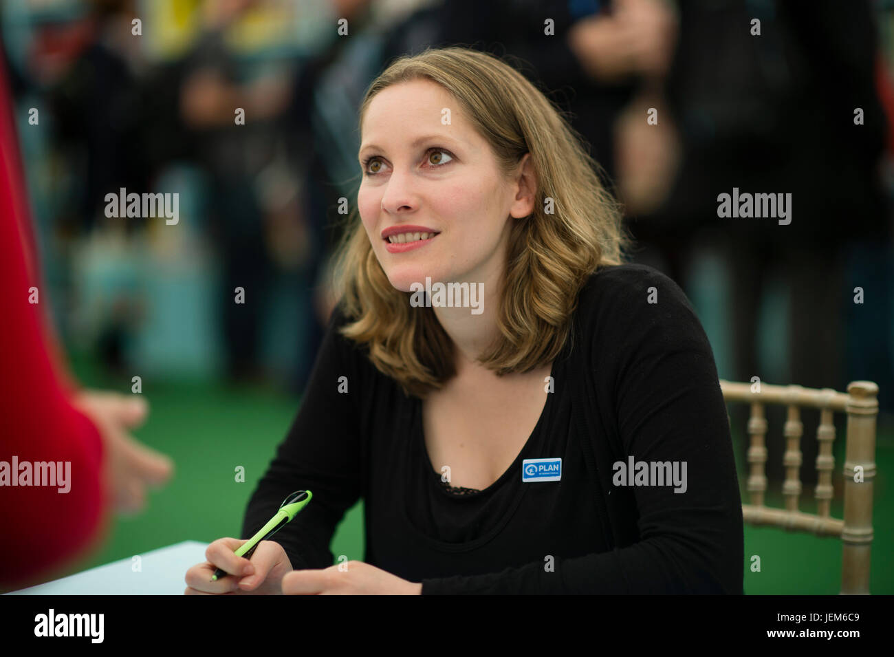 Laura Bates, British feminist writer. She founded the Everyday Sexism Project website in April 2012. Her first book, Everyday Sexism, was published in 2014.  Appearing   at the 2017 Hay Festival of Literature and the Arts, Hay on Wye, Wales UK Stock Photo