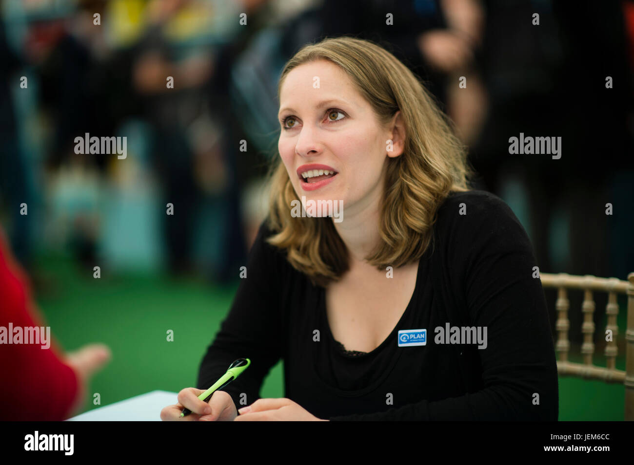 Laura Bates, British feminist writer. She founded the Everyday Sexism Project website in April 2012. Her first book, Everyday Sexism, was published in 2014.  Appearing   at the 2017 Hay Festival of Literature and the Arts, Hay on Wye, Wales UK Stock Photo