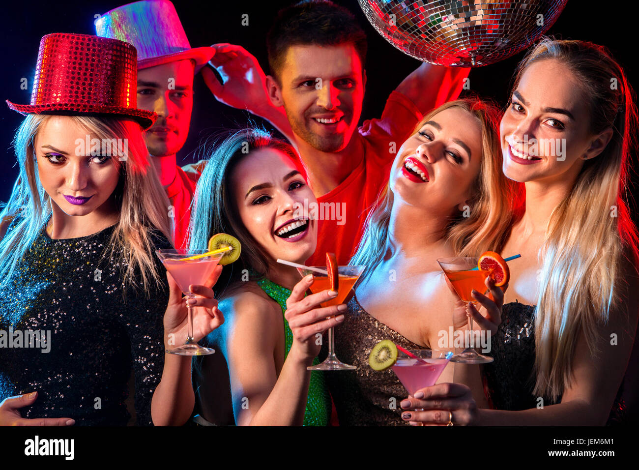 Generic Dancing Party Dance party with group people dancing and disco ball Stock Photo - Alamy