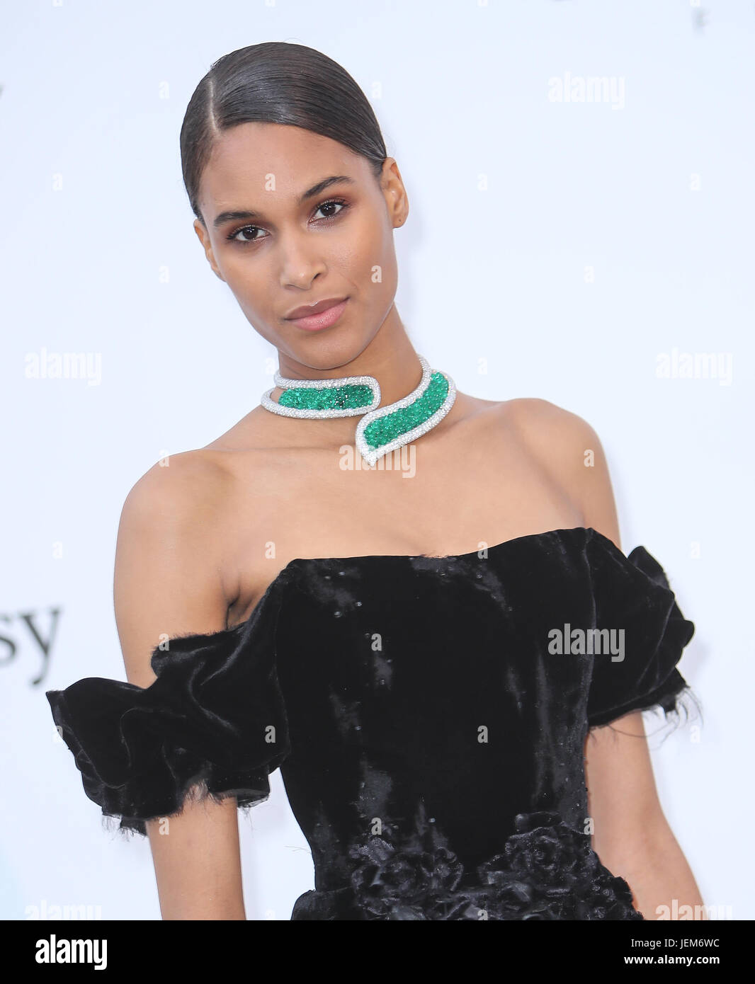 Arrivals for the 24th annual amfAR fundraiser during the Cannes Film Festival at the Hotel Eden Roc in Cap D'Antibes  Featuring: Cindy Bruna Where: Cap D Antibes, United Kingdom When: 25 May 2017 Stock Photo