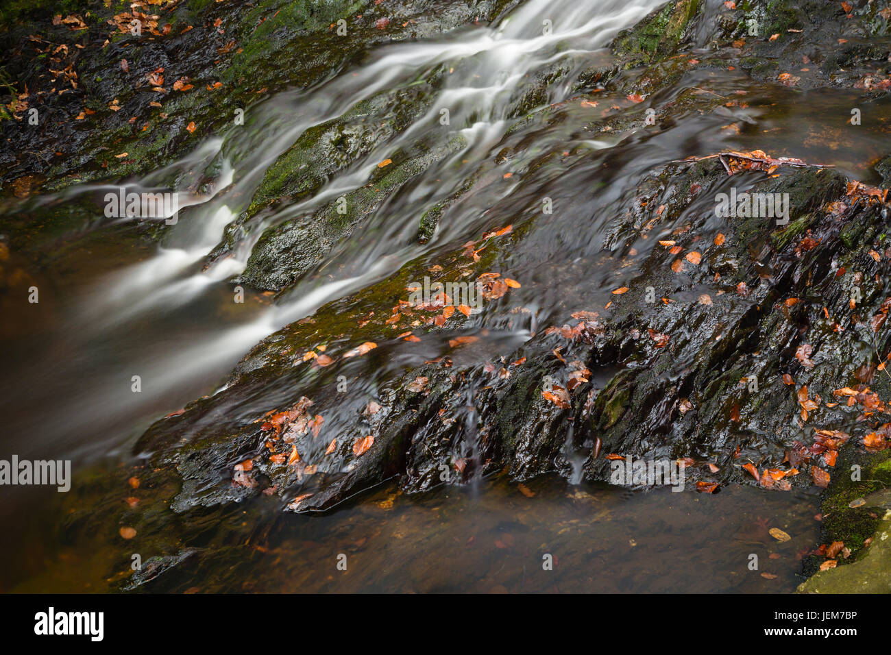 River And Slate, Ardennes, Belgium Stock Photo