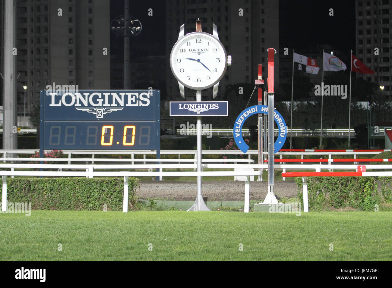 ISTANBUL TURKEY JUNE 25 2017 Finish line of Veliefendi