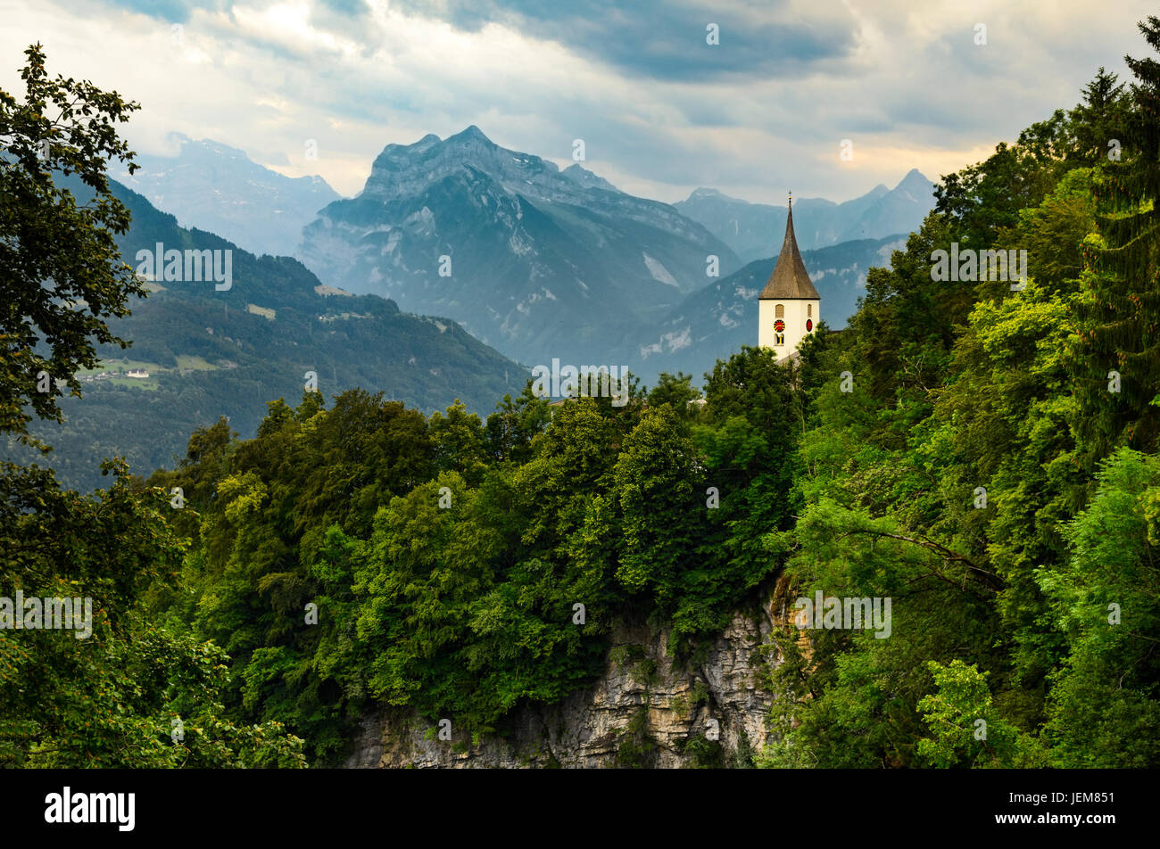 Swiss Alps mountains view Stock Photo - Alamy