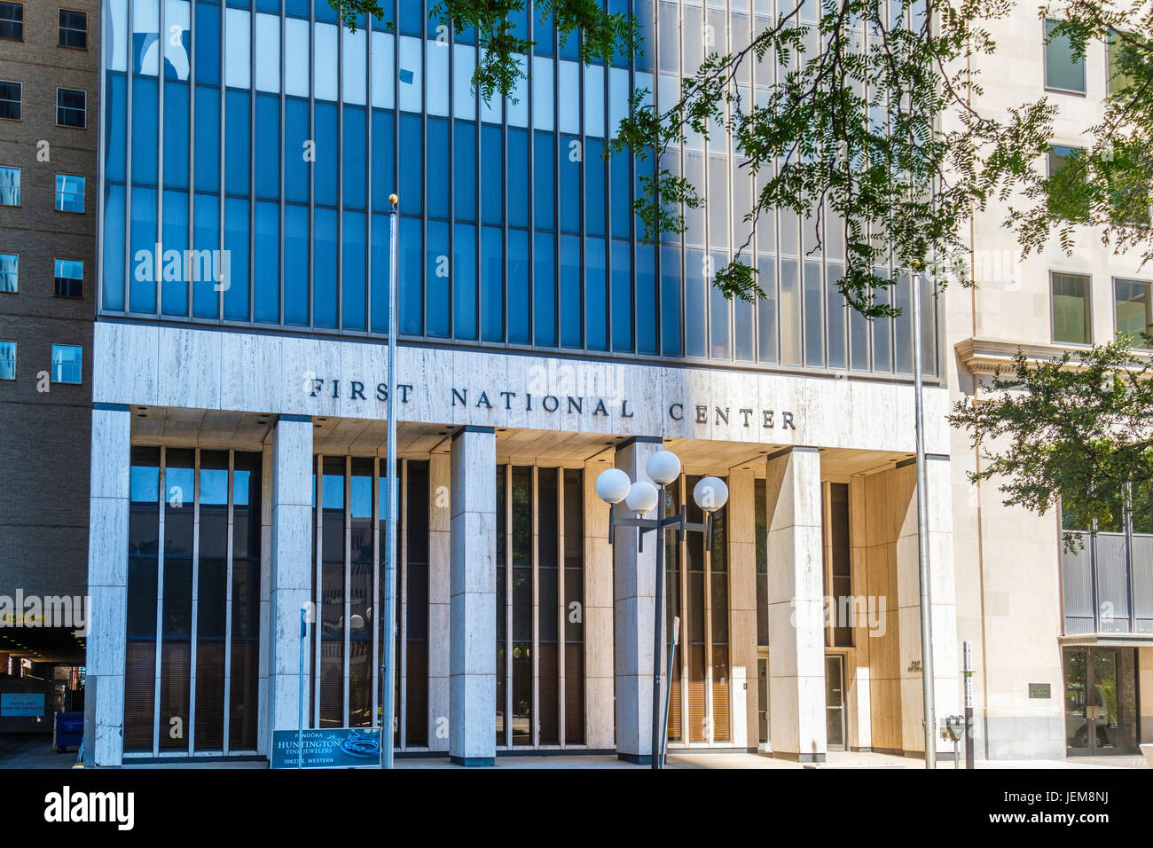 First National Center, a part of a complex including First National Bank Building in Oklahoma City, Oklahoma, USA. Stock Photo