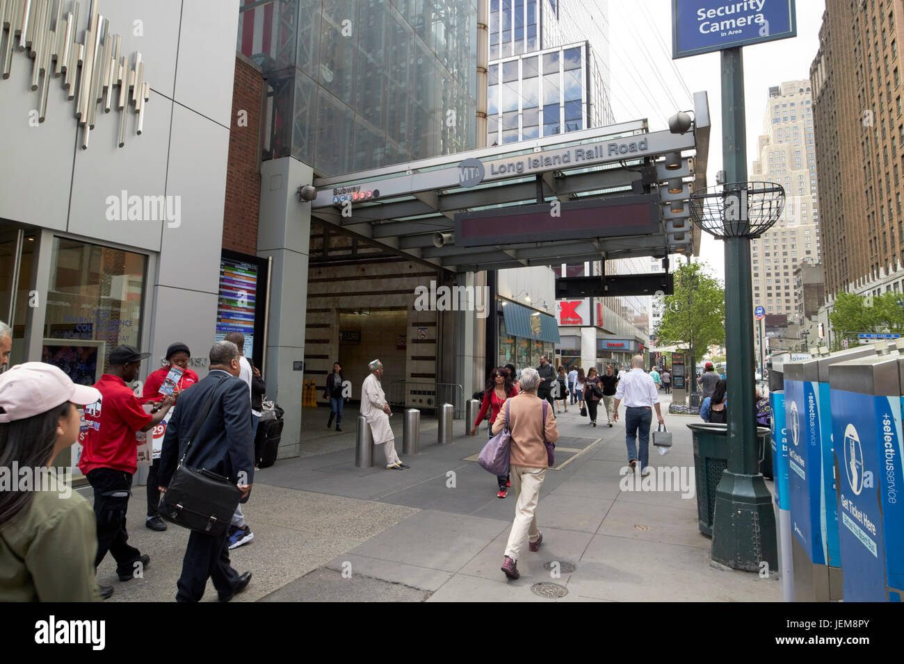 MTA long island rail road station entrance penn station New York City