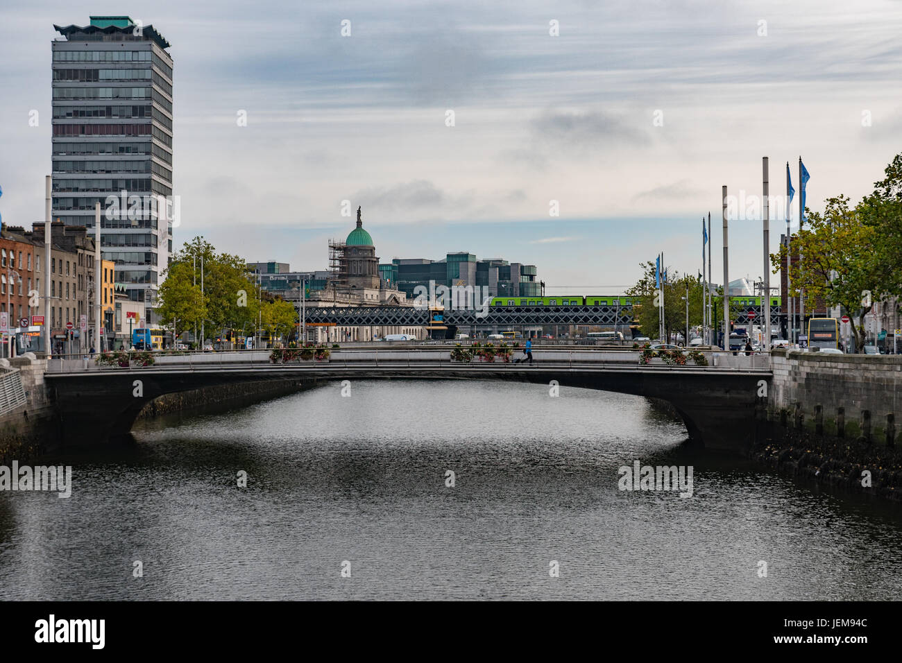The Rosie Hackett Bridge Spanning The River Liffey In Dublin Ireland the-rosie-hackett-bridge-spanning-the-river-liffey-in-dublin-ireland