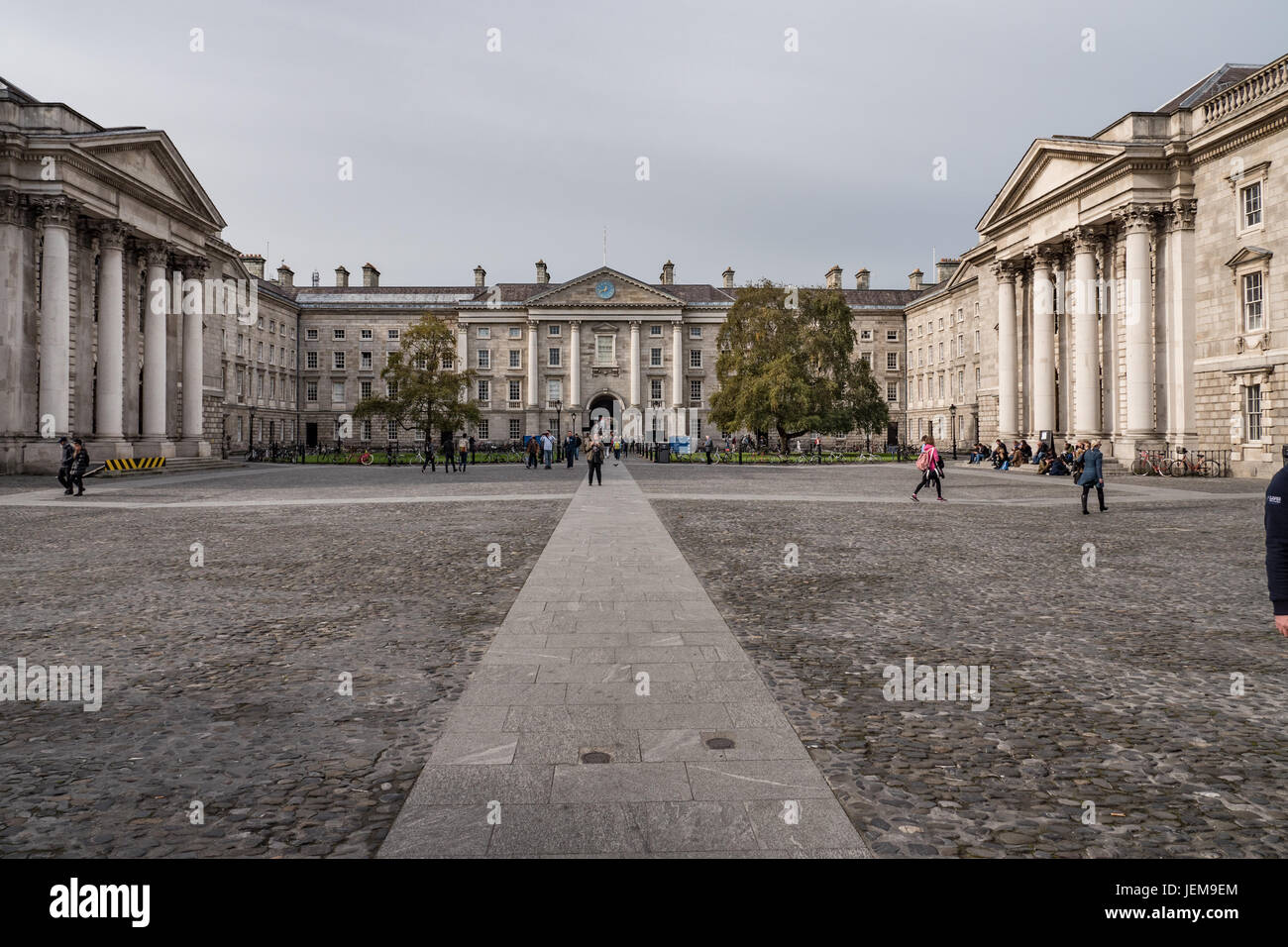 View of Trinity College, Dublin, Ireland. Stock Photo