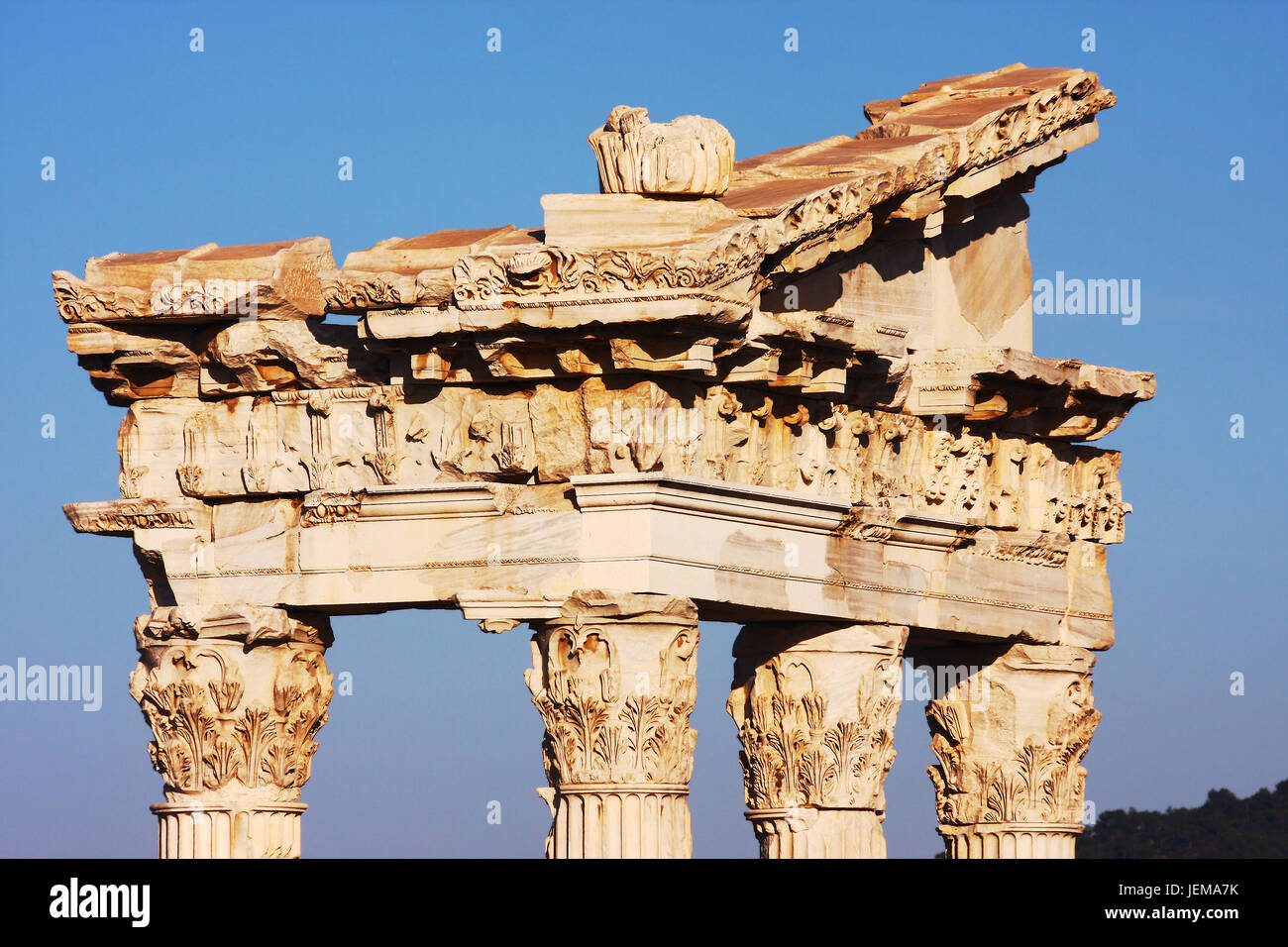 Antique city of Pergamon, Ruins of ancient Asclepion and Acropolis in Bergama, Izmir Stock Photo