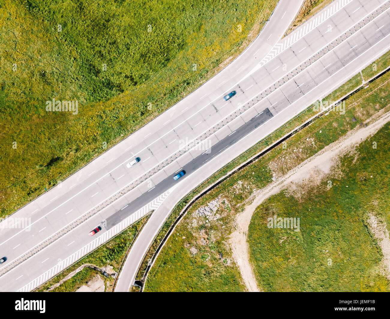 Empty road aerial hi-res stock photography and images - Alamy