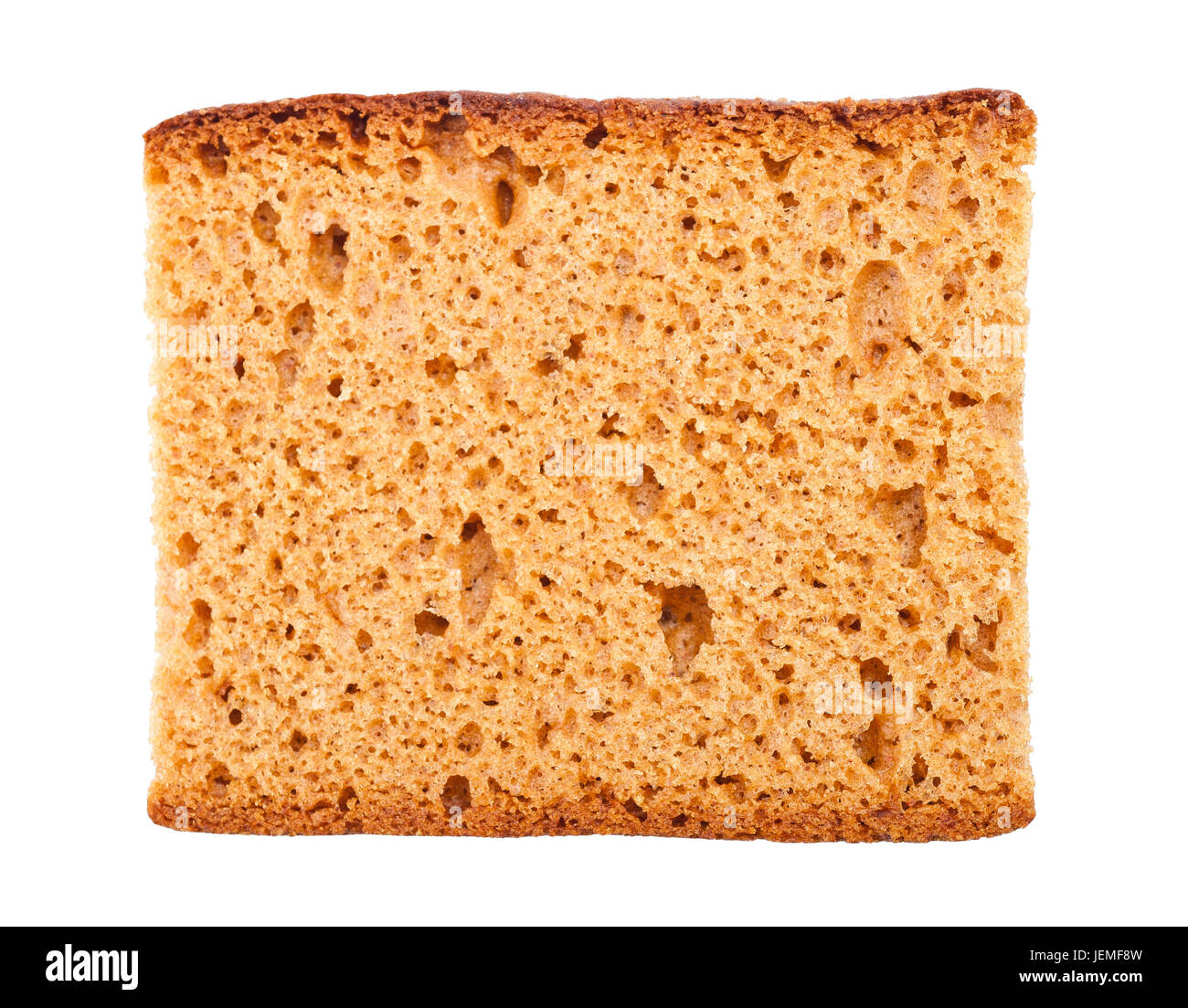 Honey cake slice isolated on white Stock Photo