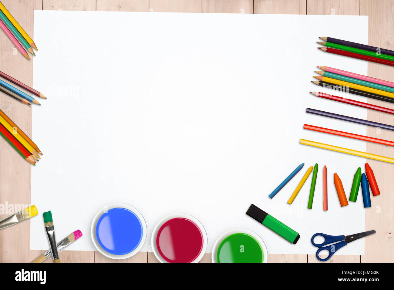 Art supplies border line hires stock photography and images Alamy