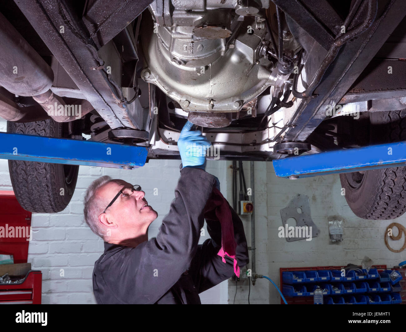 Car mechanic in car hires stock photography and images Alamy