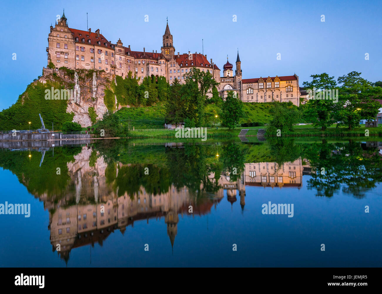 Sigmaringen Castle, Upper Danube nature park, Swabian Alb Baden Wurttemberg, Germany, Europe Stock Photo