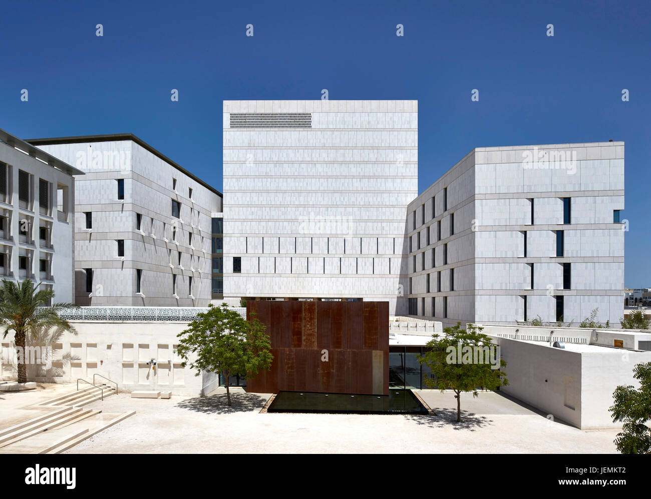 Overall exterior view. Company House, Doha, Qatar. Architect John