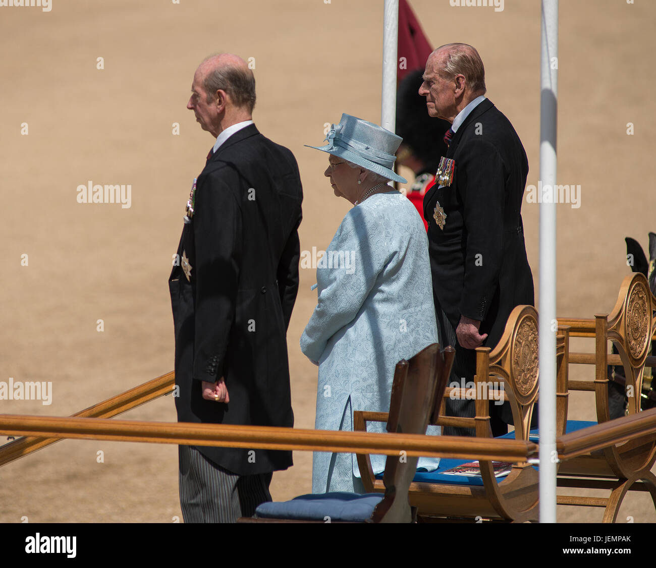 Queen duke of kent trooping hi-res stock photography and images - Alamy