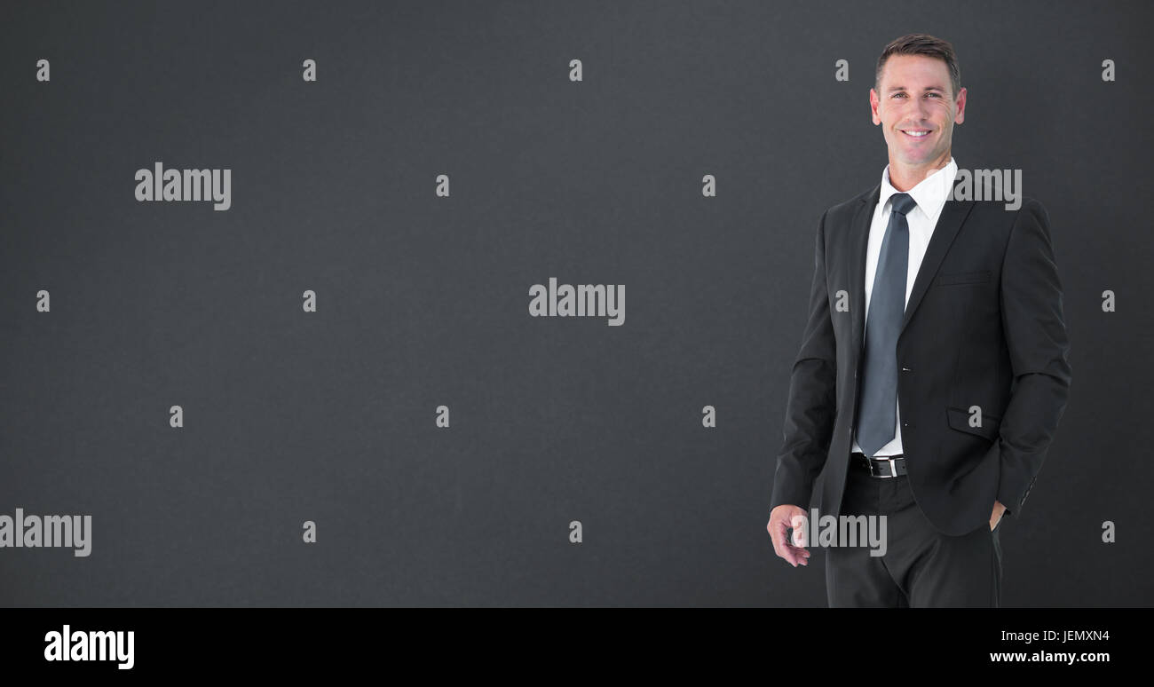 Composite image of happy businessman Stock Photo - Alamy