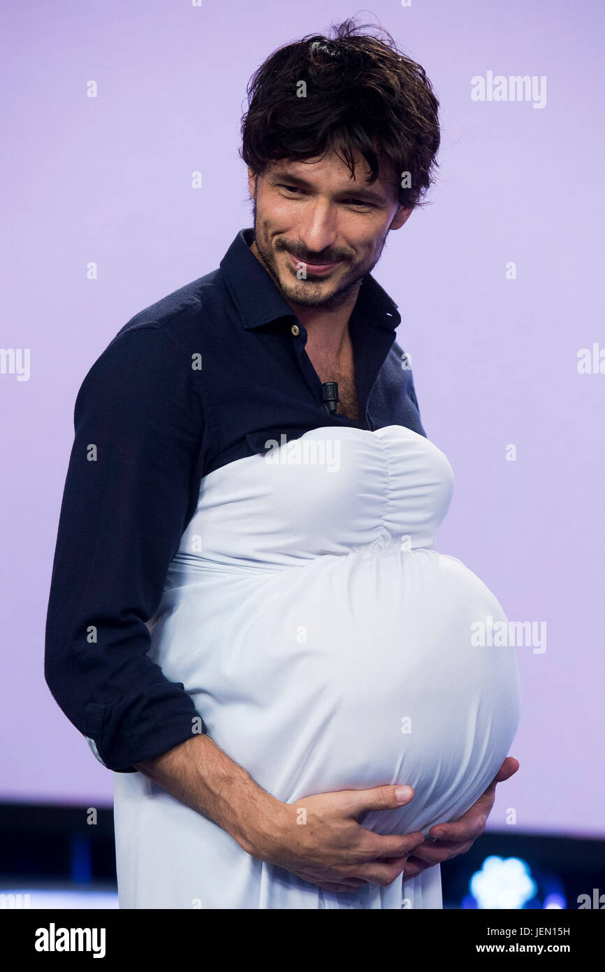 Model Andres Velencoso during the television program “El Hormiguero” in